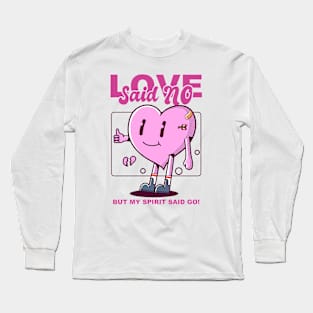 Vintage Valentine: Love said no and Cartoon Charms Long Sleeve T-Shirt